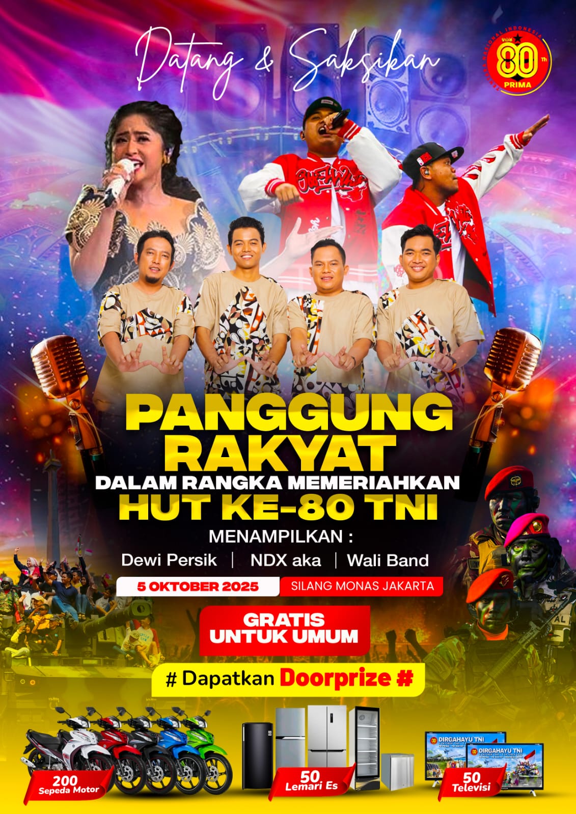MERIAHKAN HUT KE-80 TNI